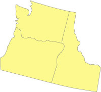 Map showing just the Northwest Region of the United States