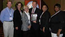 2006 Citizen Excellence in Community Involvement Award presentation. Pictured left to right: Peter Osborne - ORSSAB; Suzanne Wells - EPA; Heather Cothron - ORSSAB; Kerry Trammell - ORSSAB; Constance Jones - EPA; Karen Martin - EPA 