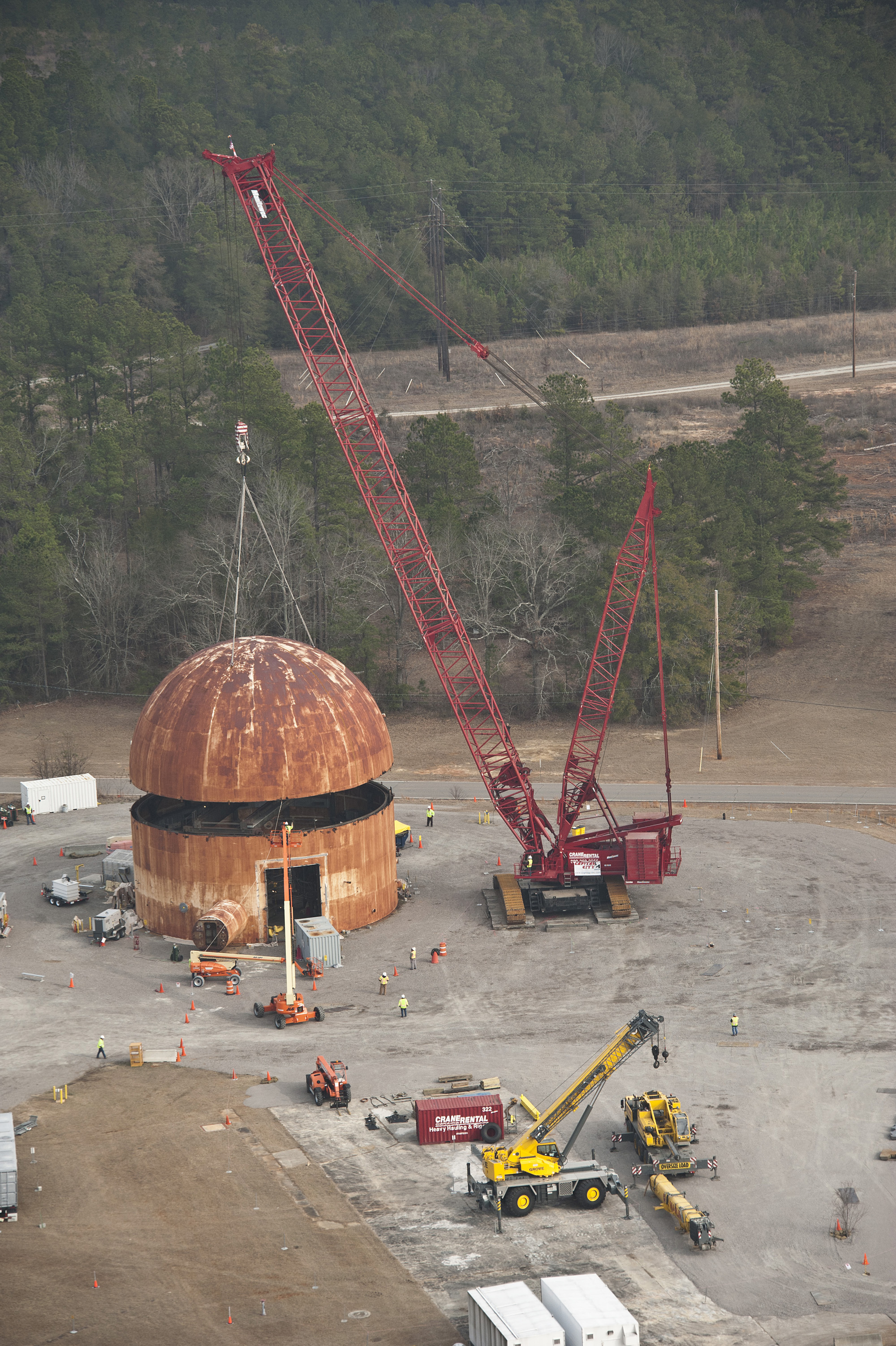 Heavy water test reactor during dismantling