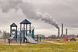 Playground near factory