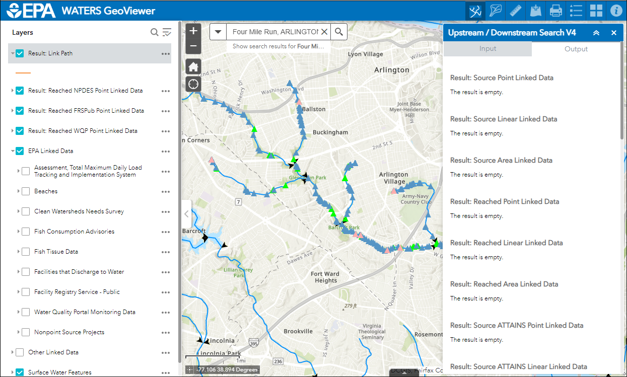 Upstream/Downstream Search