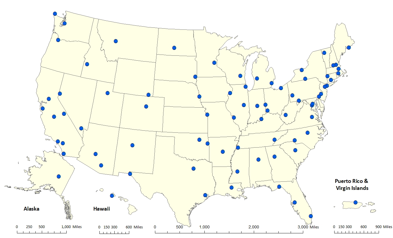 Map of NCore Sites