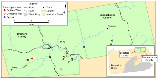 Map of Northeastern Pennsylvania