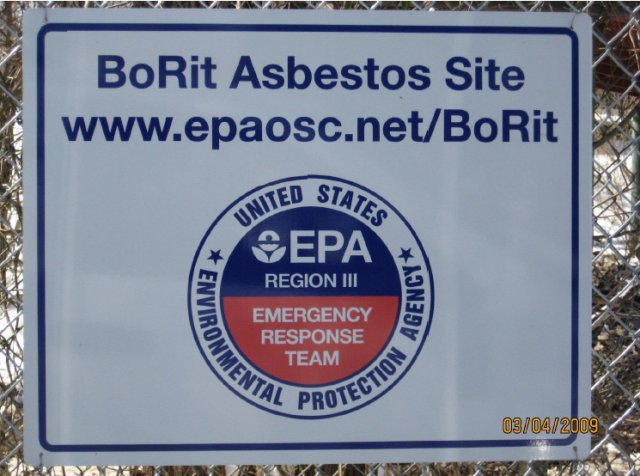 BoRit Superfund Site Signage