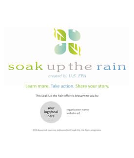 Soak Up the Rain Customizable Banner