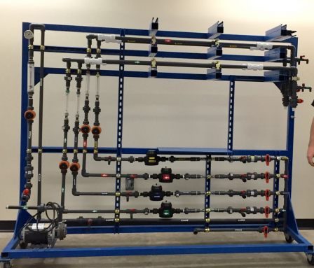 A pipe rig developed by EPA scientists for corrosion control studies at Flint’s water treatment plant.