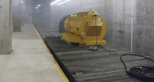 Demonstration of the use of an orchard sprayer for the decontamination of a subway station during  the UTR Project