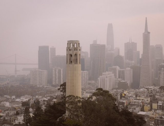 Heavy smoke in San Francisco during the 2018 Camp fire