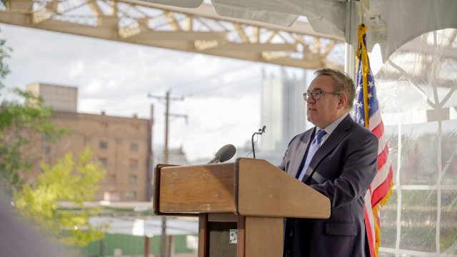 Administrator Wheeler attendes a briefing in Ashtabula, Ohio with Congressman Joyce and Ohio Senate President Obhof on cleanup and restoration efforts for the Ashtabula AOC