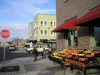 Corner fruit stand