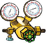 Image of a tank pressure gauge