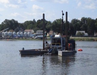 Water view of Sediment Processing Area, Specifically the Granulated Activated Carbon Units – July 2017