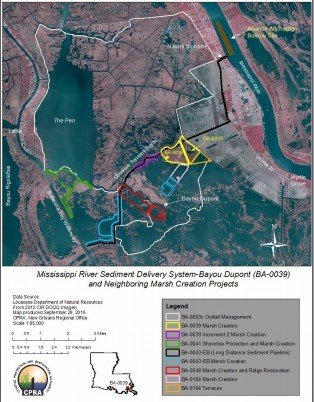 Bayou Dupont and Neighboring Marsh Creation Projects