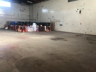 Remaining batteries are stored for the winter inside the building.