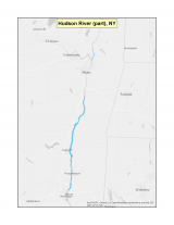 Map of no-discharge zone established for part of the Hudson River, NY