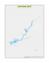 Map of Lake Powell no-discharge zone