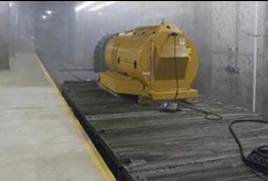  orchard sprayer decontaminating a subway station