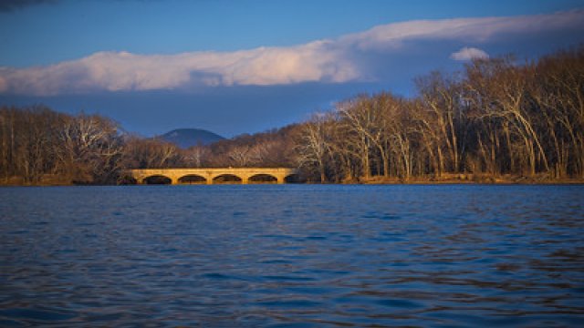 W water body with a viaduct