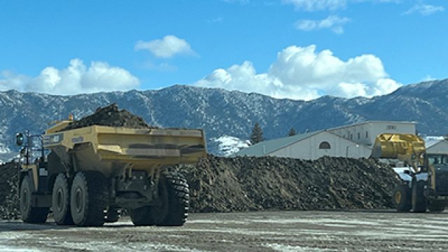 Large machinery on the site