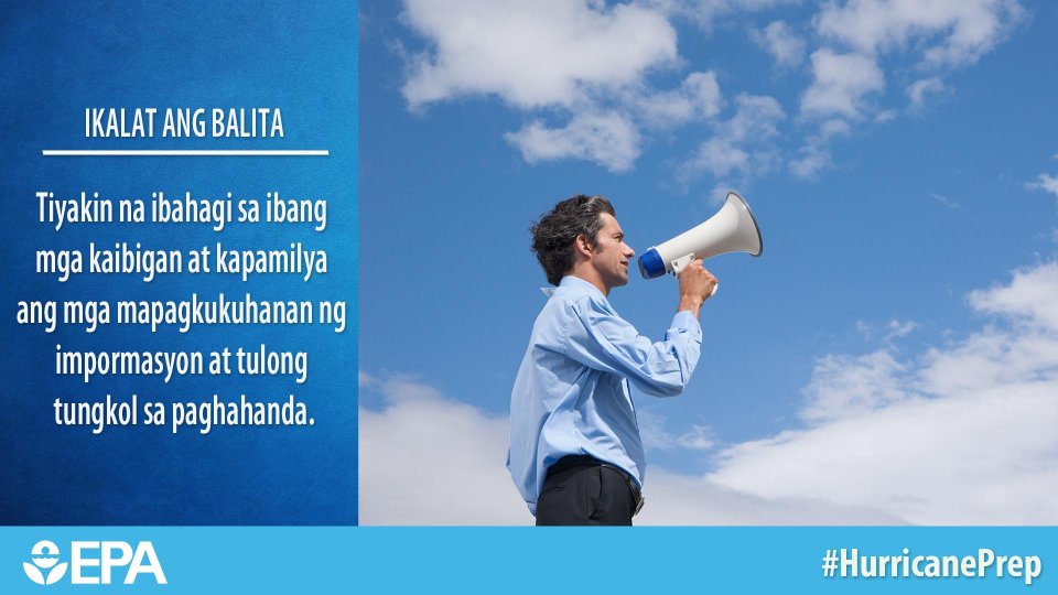 Image of a man standing with a megaphone facing the sky and clouds