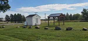 Completed gazebo and well shed (photo credit: Passamaquoddy Tribe)