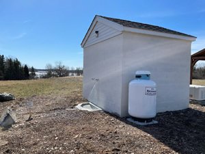 Completed concrete well house (photo credit: Passamaquoddy Tribe)