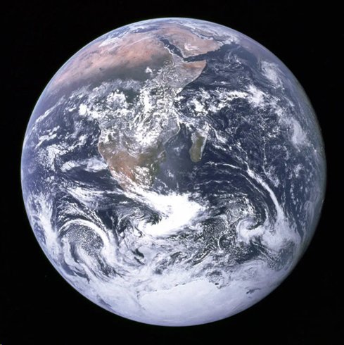 View of Earth (Credit: NASA, Apollo 17 Photograph)