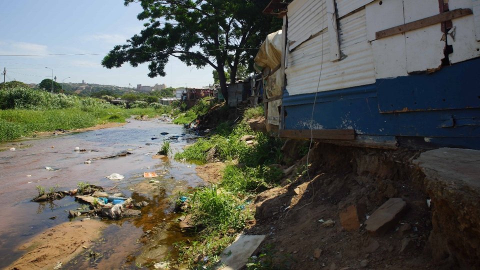 Flood damage in Durban