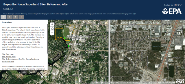 Screenshot of an SRP StoryMap