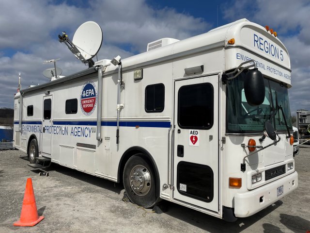 Site Command Post vehicle that looks like a bus