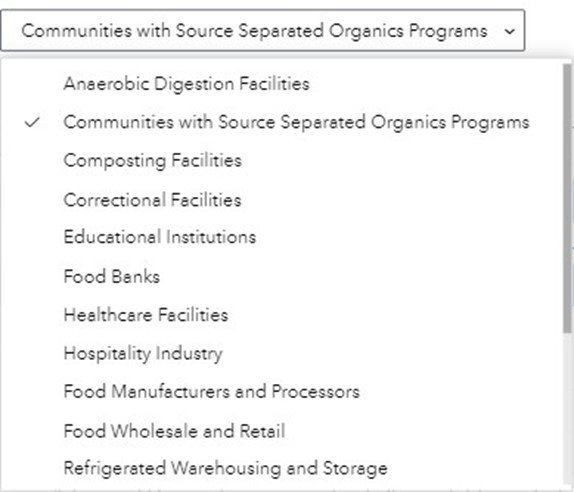 Figure 7: List of Tables to View for Generators/Recipients