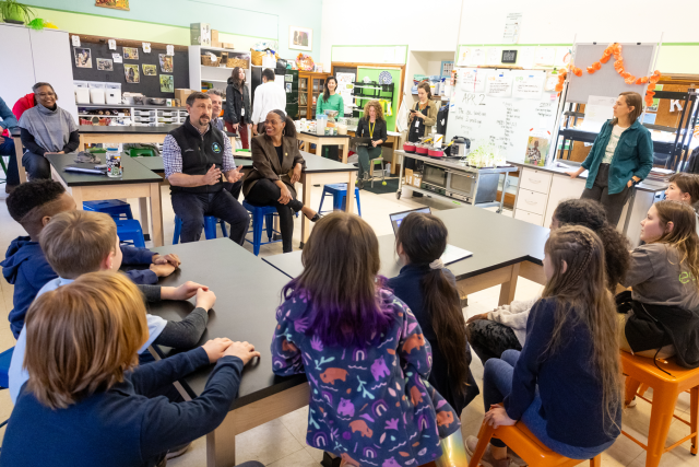 EPA and students are seen at desks.