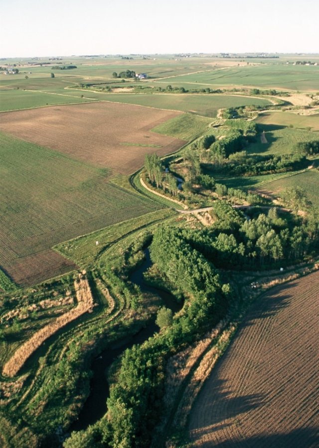 Figure 25. An aerial view of riparian buffers