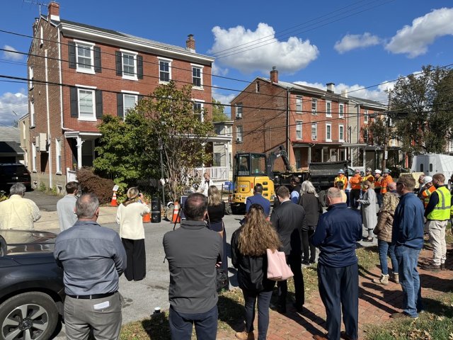 EPA and partners gather for the event where leaders from Aqua Pennsylvania, and federal, state, and local officials joined today to discuss the importance of taking action against lead, specifically with regards to identifying and removing lead and galvanized service lines.