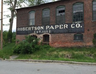 Facade of Robertson Paper Mill