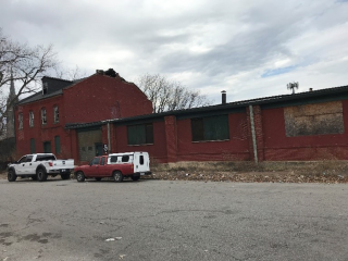 An abandoned building at the Gateway Plating Superfund Site.