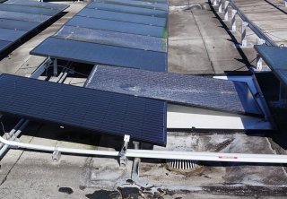 damaged solar panels