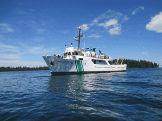 picture of the epa lake explorer boat on the great lakes 