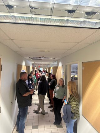 ROCS-Net participants and EPA researchers discussed their research and science needs at a poster session.