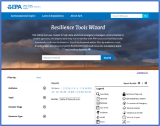Screen shot of the Environmental Resilience Tools Wizard graphic interface